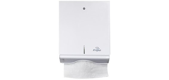 Fripa Distributeur d'essuie-mains pliés, métal, grand, blanc