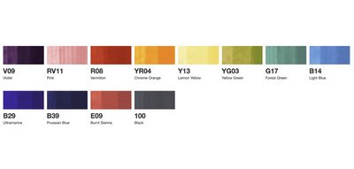 Marqueur sketch, kit de 12