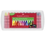 FABER-CASTELL Craies triangulaires à la cire Jumbo, étui 24