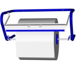 Fripa Dérouleur mural pour rouleau d'essuyage, métal, bleu