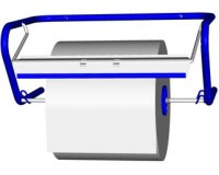 Fripa Dérouleur mural pour rouleau d'essuyage, métal, bleu