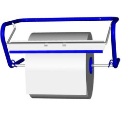 Fripa Dérouleur mural pour rouleau d'essuyage, métal, bleu