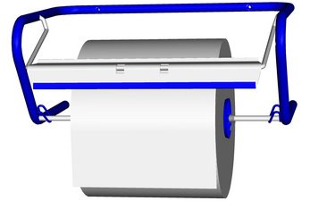 Fripa Dérouleur mural pour rouleau d'essuyage, métal, bleu