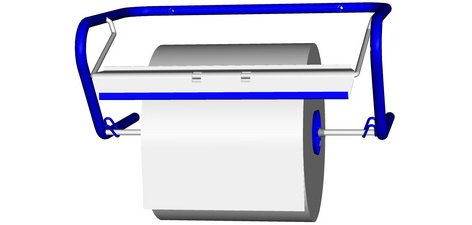 Fripa Dérouleur mural pour rouleau d'essuyage, métal, bleu