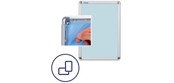 Cadre porte-affiches A4, largeur du cadre: 25 mm