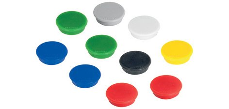 Aimant rond, force adhésive: 300 g, diamètre: 24 mm