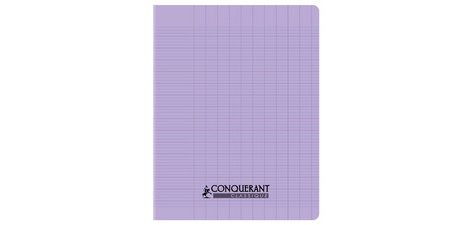 Cahier conquerant poplypropylene papier velin   extra pastel 17x22 cm 96      pages piqure 90g seyes lila