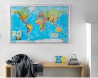 Carte du monde, laminé, (l)1370 x (H)970 mm