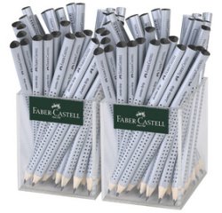 FABER-CASTELL Crayon Jumbo GRIP dans un pot, argent