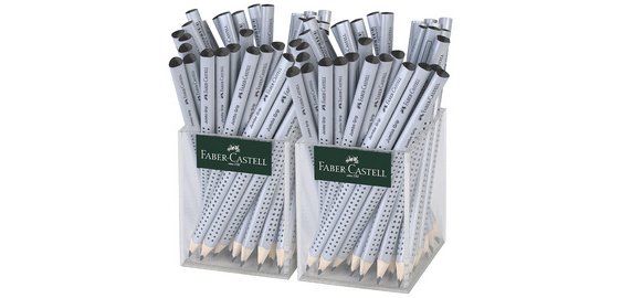 FABER-CASTELL Crayon Jumbo GRIP dans un pot, argent