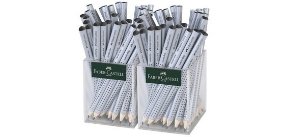 FABER-CASTELL Crayon Jumbo GRIP dans un pot, argent