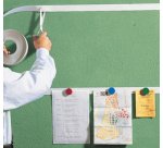 Bande magnétique, 50 mm x 5 mm, autocollant, blanc