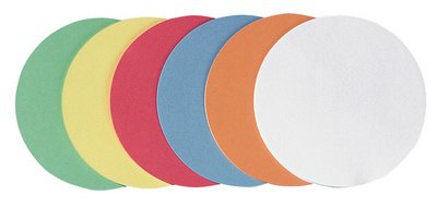 Carte de présentation, cercle, diam.: 95mm, assorti