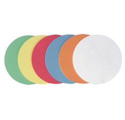 Carte de présentation, rond, diamètre: 195 mm assortiment