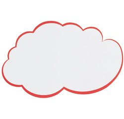 Carte nuage pour présentation, 420 x 250 mm, blanc