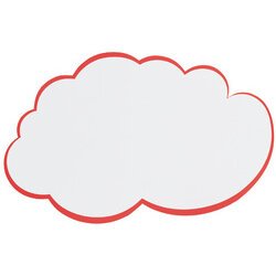 Carte nuage pour présentation, 620 x 370 mm, blanc