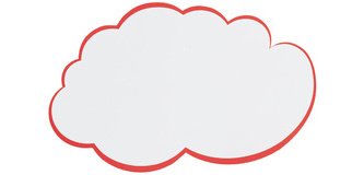 Wolkenkarte für Präsentation, 420 x 250 mm, weiß
