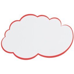 Presentatiekaart wolk 420 x 250 mm wit
