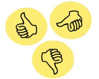 Symbole d'appréciation pour présentation 'Pouces'