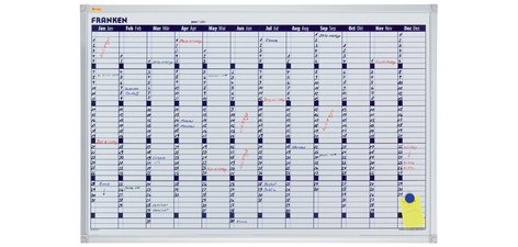 Tableau planning X-tra ! Line calendrier, 90 x 60 cm