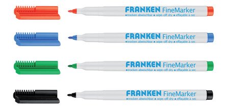 Marqueur pour tableau blanc FineMarker, étui de 4
