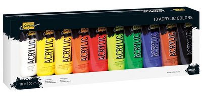 Peinture acrylique SOLO Goya Acrylic, 100 ml,kit de 10