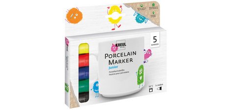 Marqueur pour porcelaine medium 'Junior', set de 5
