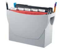 Boîte pour dossiers suspendus SWING, plastique, gris