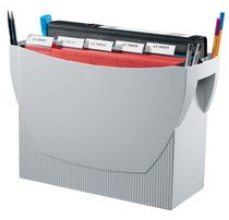 Boîte pour dossiers suspendus SWING, plastique, gris