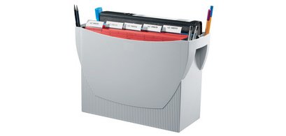 Boîte pour dossiers suspendus SWING, plastique, gris