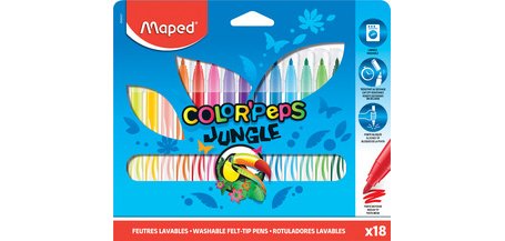 Feutre COLOR'PEPS Jungle, étui en carton de 12