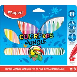 En_rotulador maped color peps jungle caja de 18 unidades