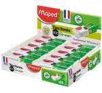 Gomme plastique Technic 600 Green, présentoir de 20