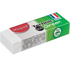 Gomme en plastique Technic 600 Green, blanc