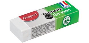 Gomme en plastique Technic 600 Green, blanc