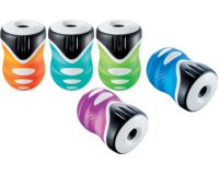 Taille-crayons 1 usage CLEAN GRIP coloris assortis : bleu, violet,orange, vert, turquoise