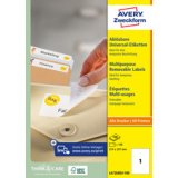 Etiquette universelle, 63,5 x 29,6 mm, blanc