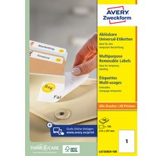 Universele etiketten, 63,5 x 29,6 mm, wit