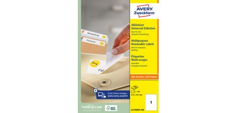Etiquette universelle, 63,5 x 29,6 mm, blanc