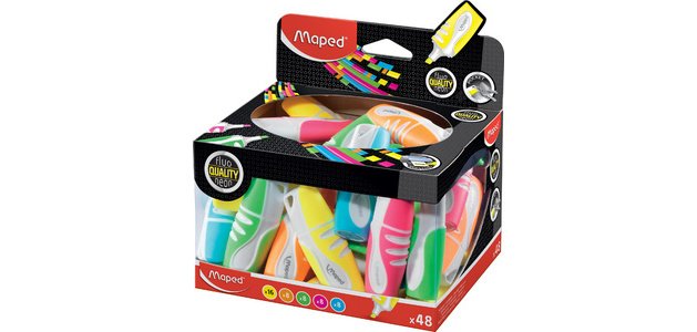 Surligneur FLUO'PEPS Soft Pocket, présentoir de 48