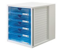 Module de classement SYSTEMBOX, 5 tiroirs, gris/clair