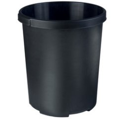 Insert corbeille à papier PP, 1 L, sans couvercle, gris