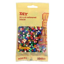 Hama Perles à repasser midi, mix de couleurs, en sachet