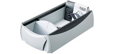 VIP-SET business card box, black/grey