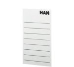 Étiquette pour porte-revues, 65 x 104 mm, gris