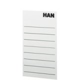 <label for magazine rack Han, 65 x 104 mm, gray</label>