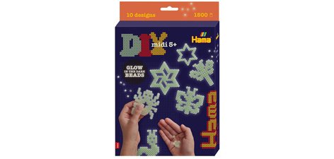 Hama Perles à repasser midi 'luminescent', coffret cadeau
