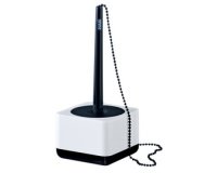 Porte-stylo à bille i-Line, plastique, blanc / noir