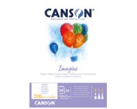 En_bloc dibujo multitecnicas canson imagine din a2 encolado liso 42x59,4 cm 50 hojas 200 gr/m2