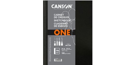 Carnet de dessin ARTBOOK ONE, 216 x 279 mm, noir